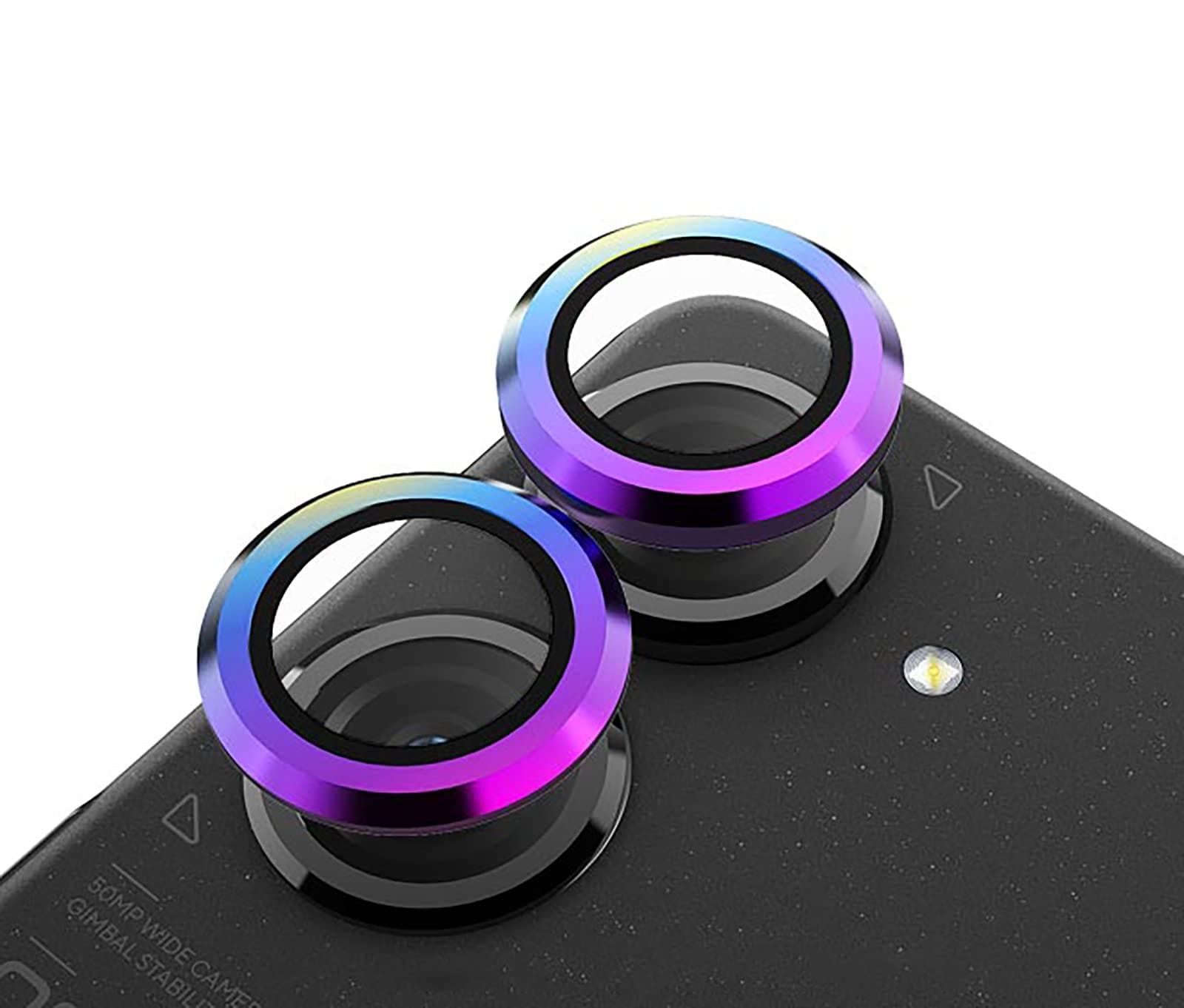 GIOPUEY[Full Protection Camera Lens Protector Compatible with Asus Zenfone 9,[Double protection] Metal + Tempered Glass, Camera Protector for Asus Zenfone 9 - NEW-colorful