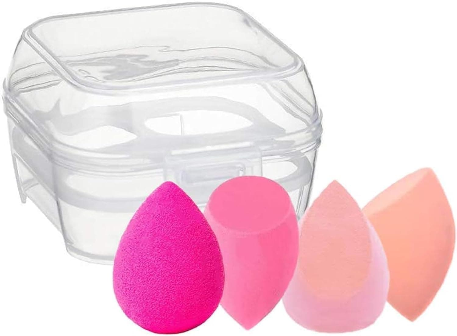ECVV [4 Pack] Beauty Blender Complexion Makeup Sponge, Beauty Foundation Blending Sponge Ideal for women Makeup Highlighters, Powder, Cream or Liquid Application, Assorted Color