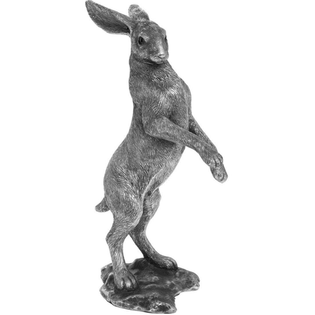 Silver STANDING HARE Leonardo 'Reflections' Contemporary Ornament 21cm High *Boxed*