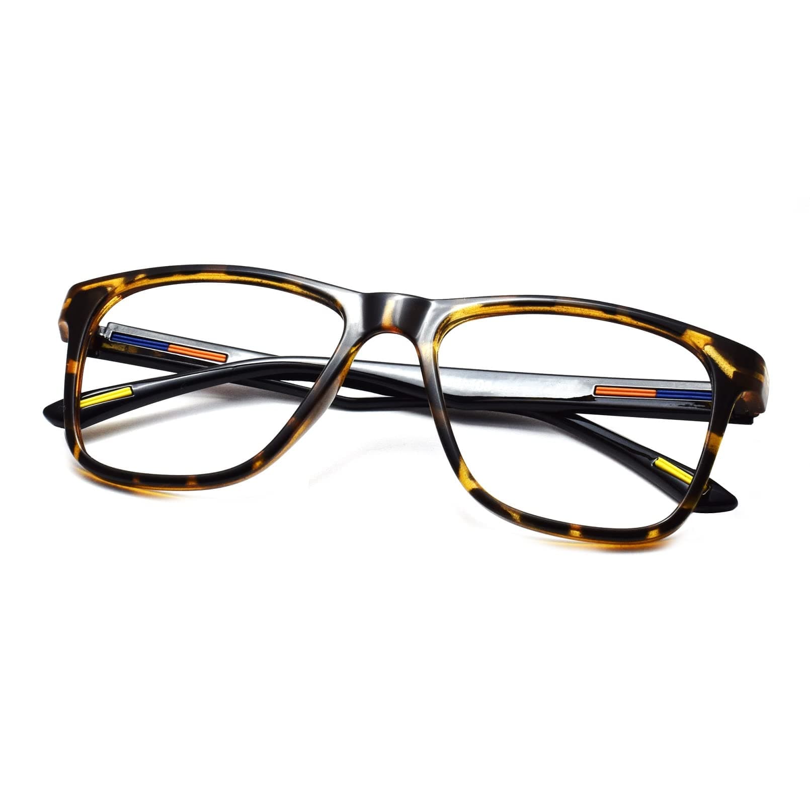 Peter JonesMedium Square Demi Brown Unisex TR90 Optical Frame (DEM-108DA)