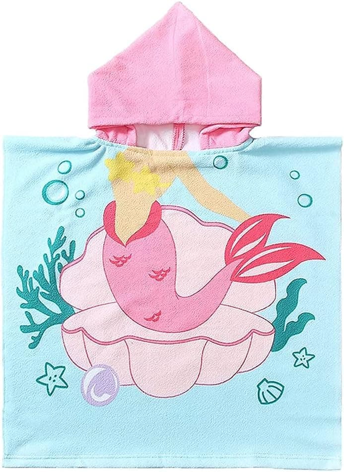 Generic[Upgraded] Plus Size Kids Bath Towel for 5-12 Years Toddler, Microfiber Bath Towel Super Soft, Robe Poncho Bathrobe,Boys and Girls Hooded Towels Bath Robe for Kids