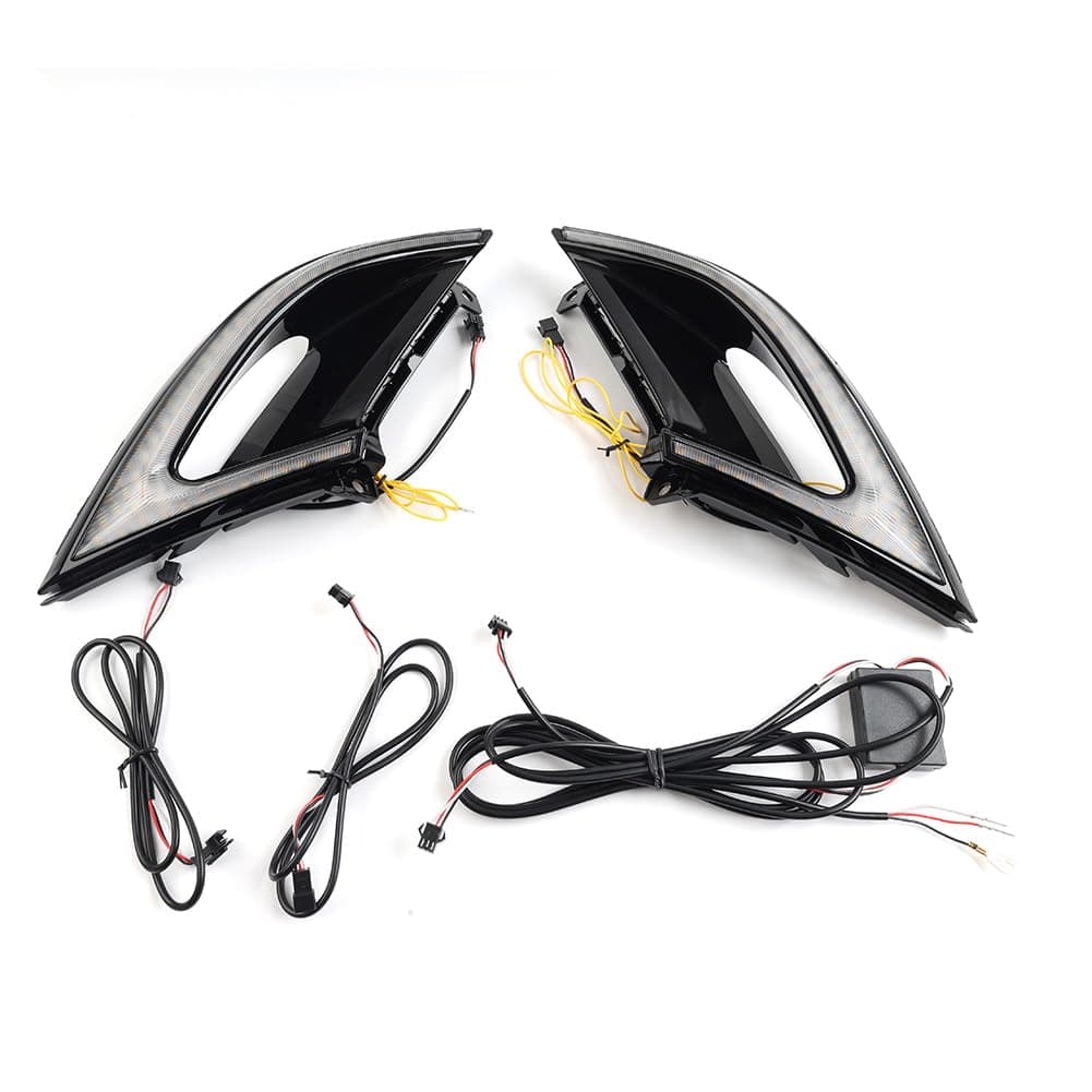 Lirun Front Dynamic Running Indicator Light Daytime Fog Lamp Turn SignalABS Blue For HONDA Accord 2023-2024 Car