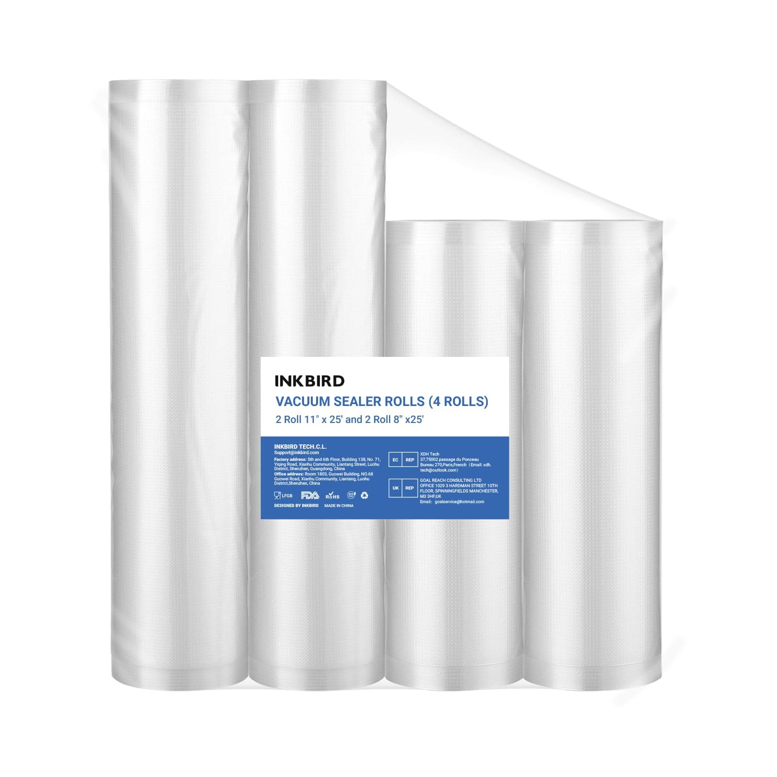 Vacuum Sealer Rolls（4 Rolls）