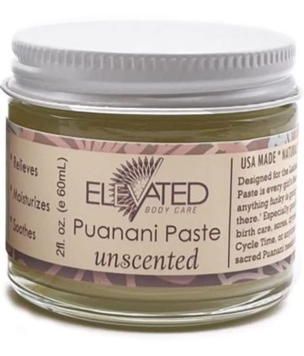 ELEVATED Puanani Paste - Vulva Balm | Postpartum - Perineal Balm | Moisturizing Vulva Cream for Itching | Yoni Balm Feminine Care | All Natural - Vegan | Post Partum Self Care (Unscented)
