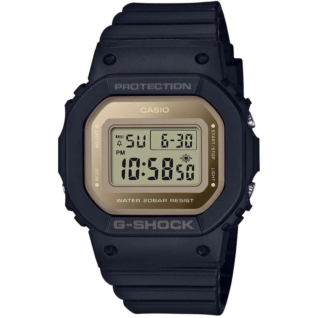 G-Shock Digital Watch with Stopwatch, Countdown Timer Alarm Functions, 200m Water Resistance, Resin Case Construction, Plastic Strap, Black, Unisex, 41mm