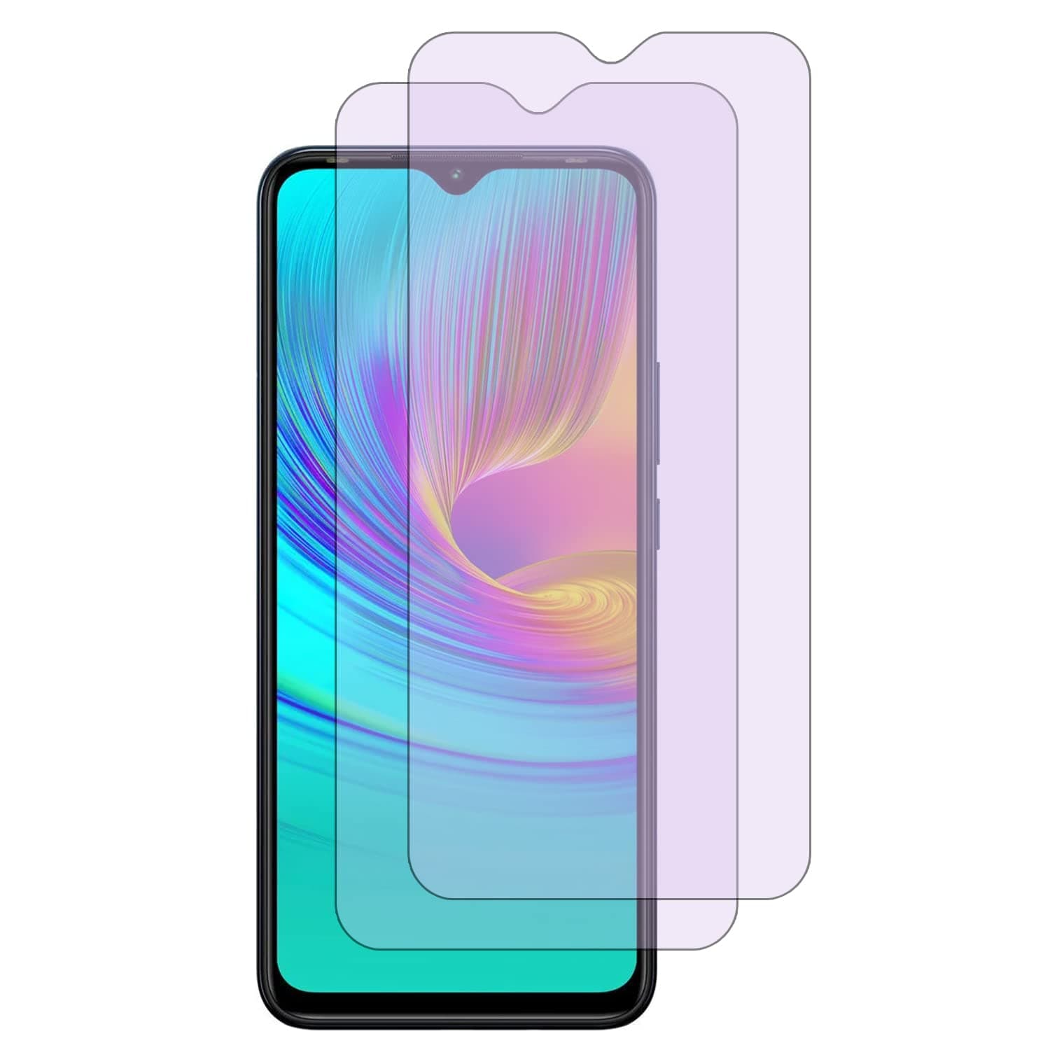 YEAH 2.5d Anti blue (eye protect) Tempered glass for for Tecno Spark 6 Go with Easy Installation Kit (Pack Of 2)