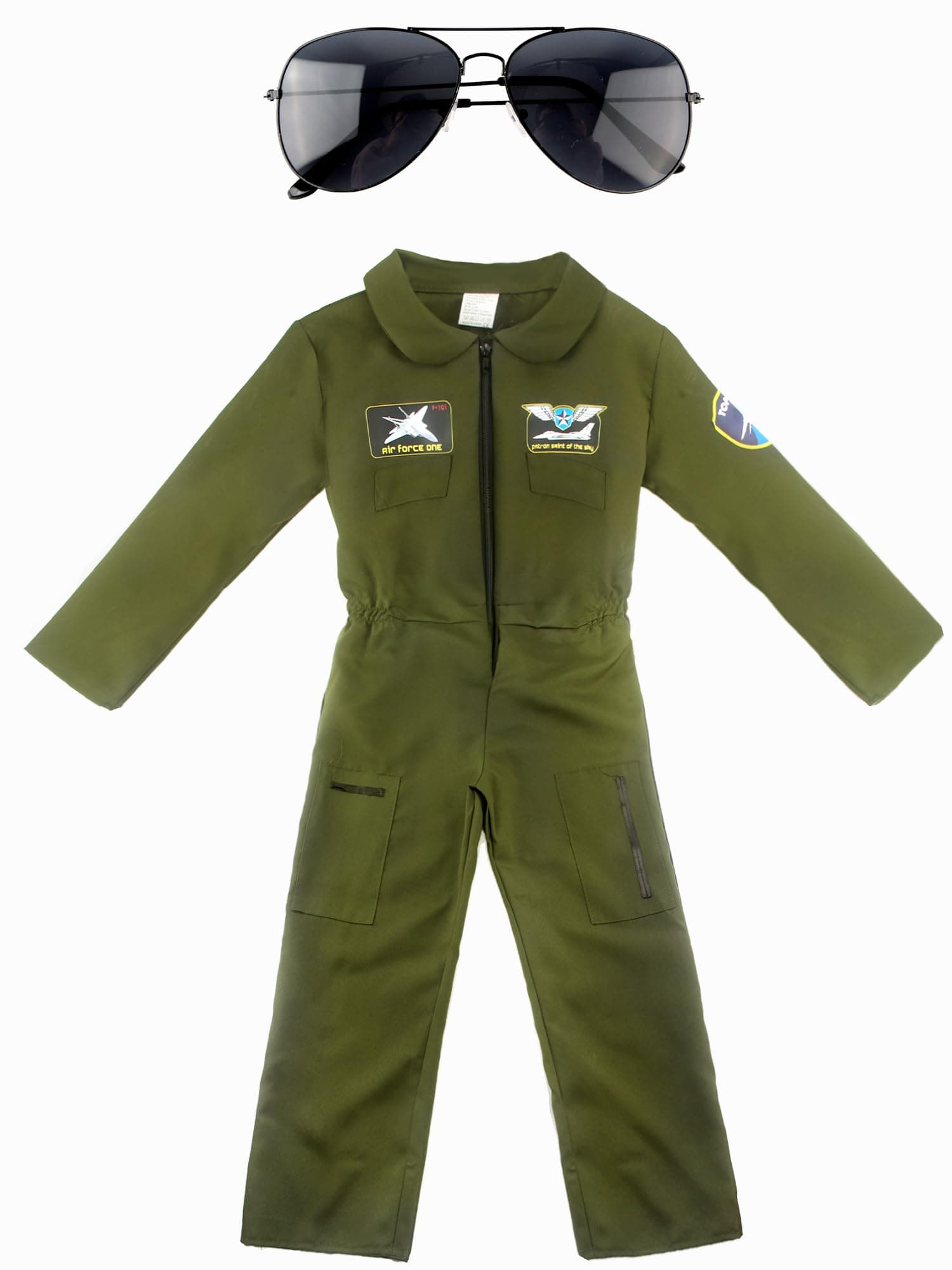 2 Pcs Boys Air Force Fighter Pilot Costume Set Pilot Outfits Captain Uniform for Kids Halloween Dress Up Cosplay Pretend play