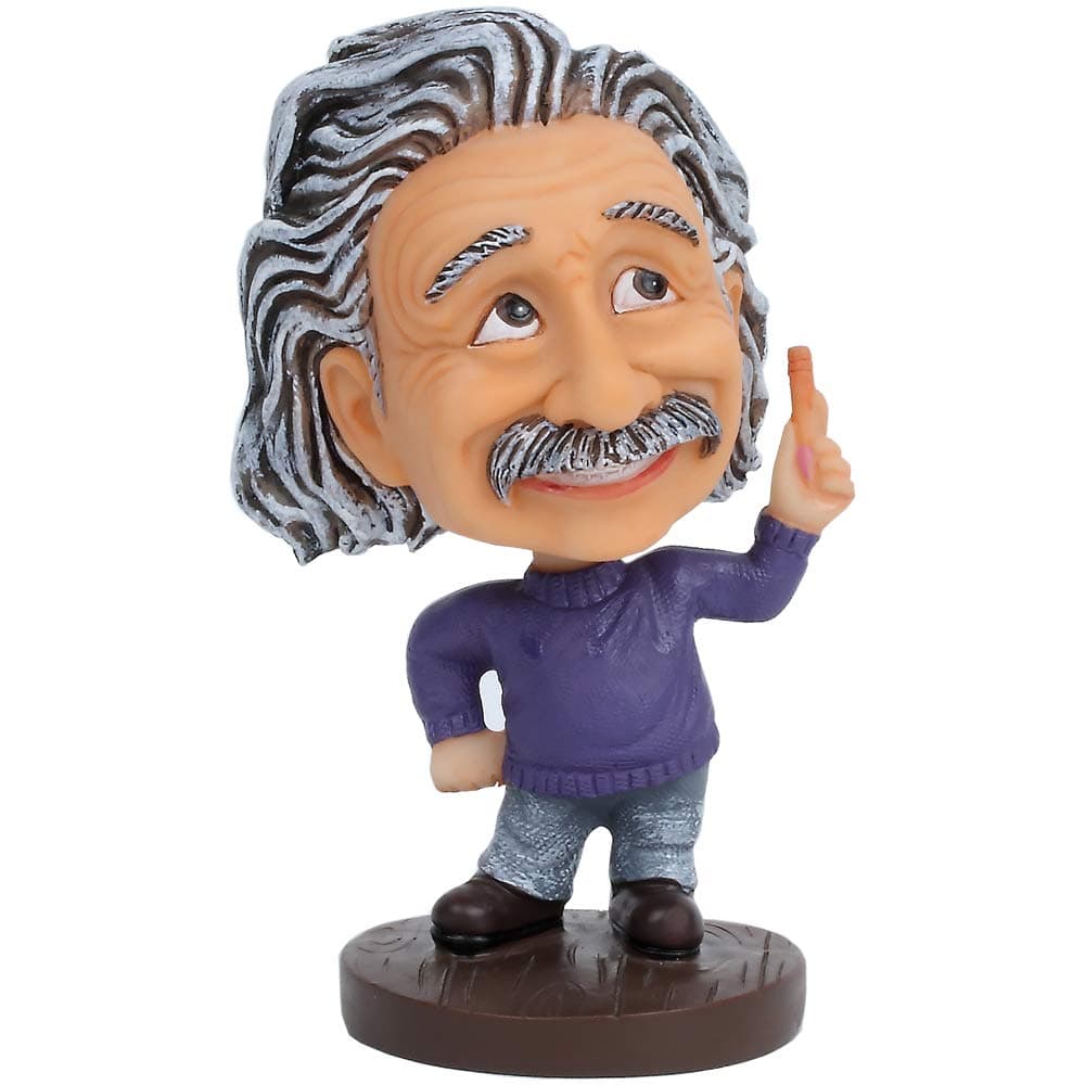 ARDOUR VAN Dolls2u Albert Einstein Bobblehead / Einstein Doll Car Dashboard Bobblehead Accessories / Desk Decor (Purple)