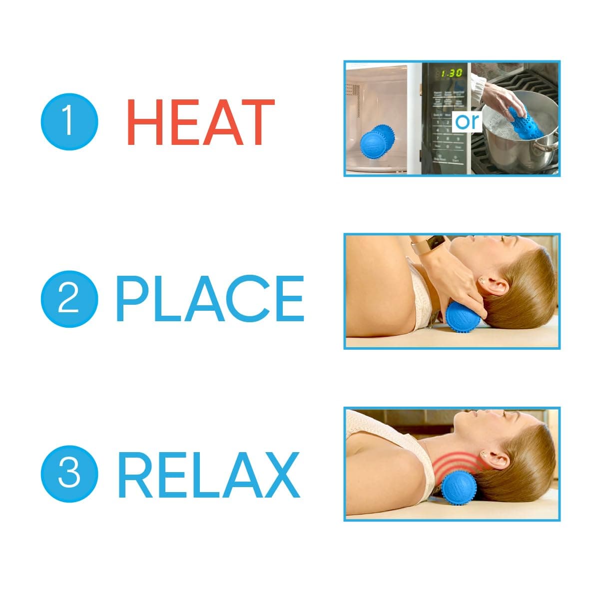 Dr. Cohen's acuball (Acuback) - Deep Tissue Massage Roller - Heatable acuBack for Back & Neck Pain