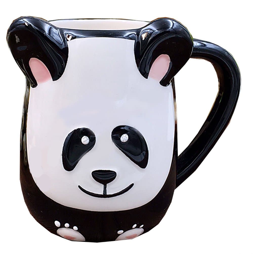 3D Ceramics Fruit/Animal Handwork Coffee Mug Water Tea Cup - Pig/Panda/Fox/Strawberry/Pineapple/Mermaid