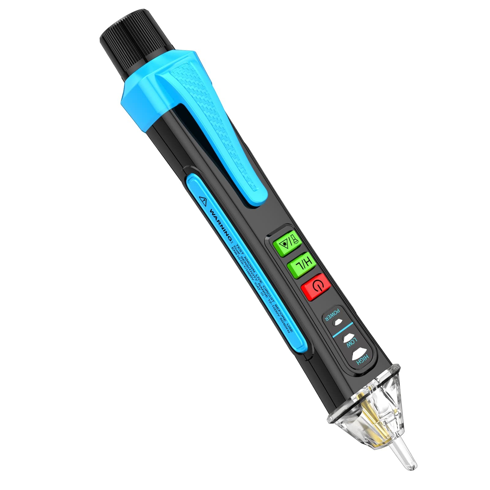 A1 Voltage Tester/Non-Contact Voltage Tester with Range AC 12V-1000V/48V-1000V, Live/Null Wire Tester, Electrical Tester with Flashlight, Buzzer Alarm, Wire Breakpoint Finder