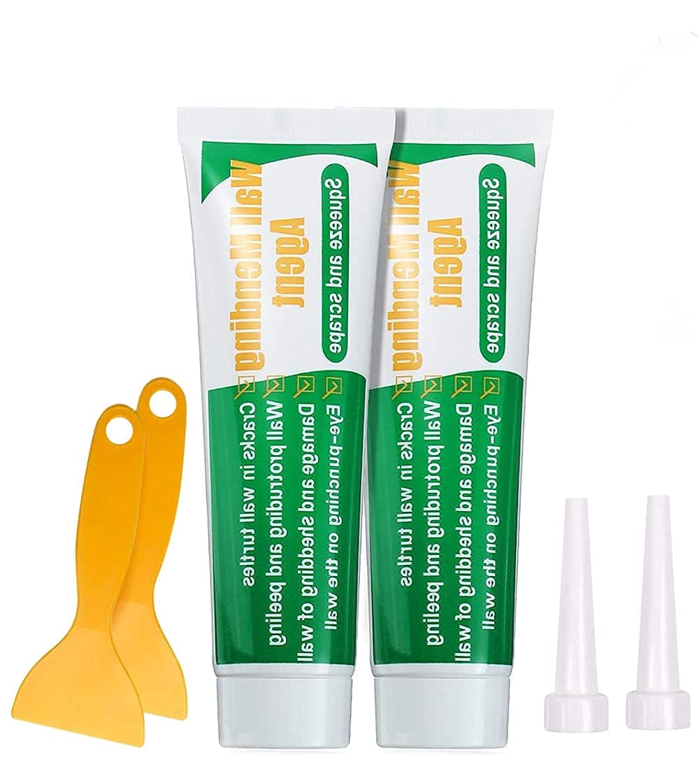 AMAWMW Wall Repair Paste Kit - Drywall Patch, Mending Agent, Quick & Easy Putty to Fill Holes and Cracks, Self-Adhesive Kit for Wood & Plaster Surface Repair - 100g x 2 Pcs