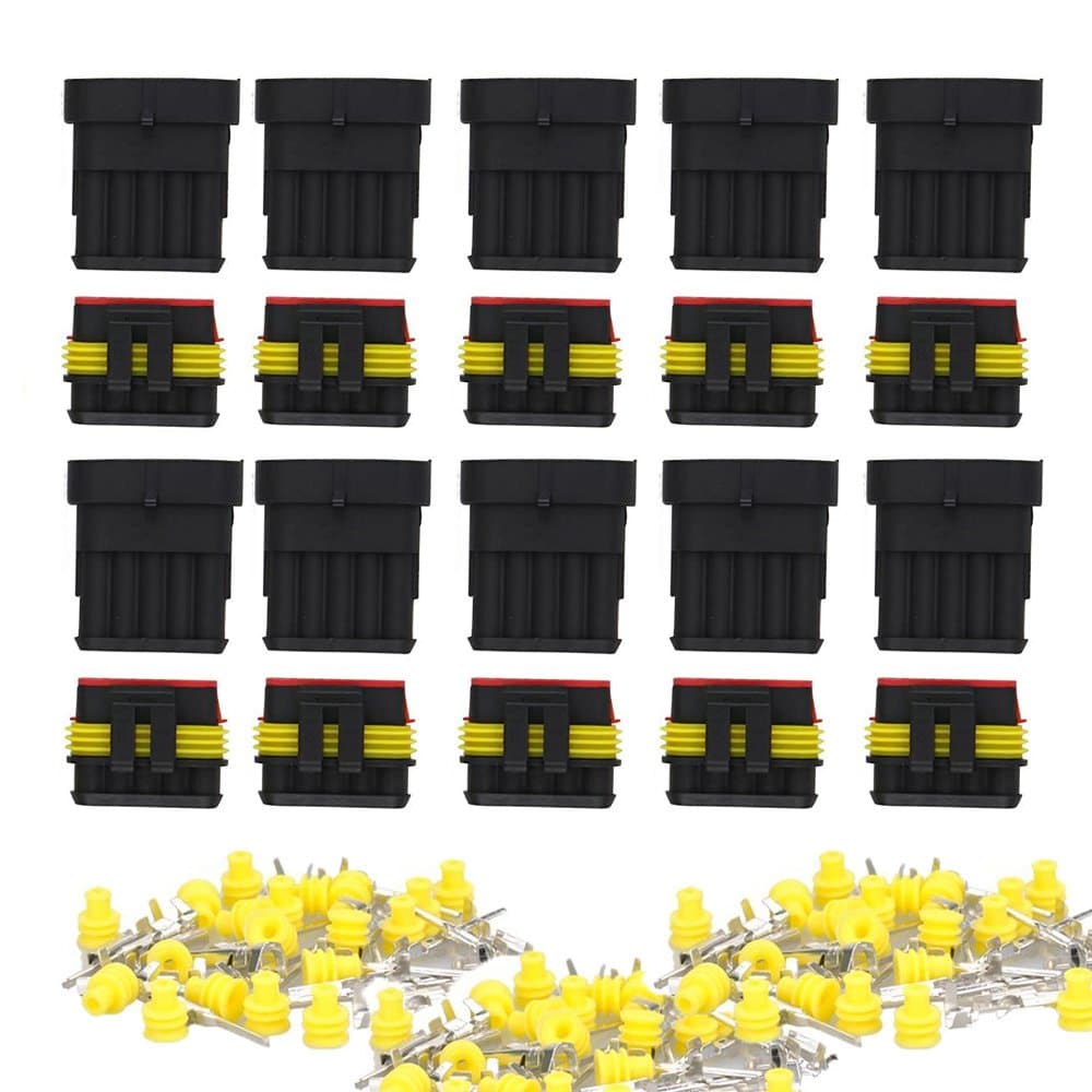 10 Set 5 Kit Car Waterproof Electrical Terminal Wire Connector Plug for Motorcycle Scooter Auto Truck Marine MA478