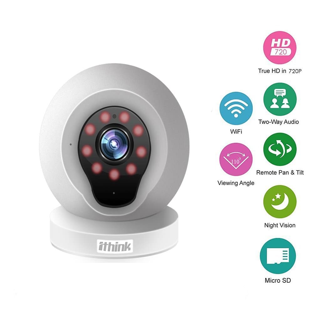 DOHAOOE Ithink Q2 1280720p HD Home Security Surveillance IP Camera Wifi Wireless Two Way Audio Night Vision Remote Viewing for Baby Pet nanny Video Monitor