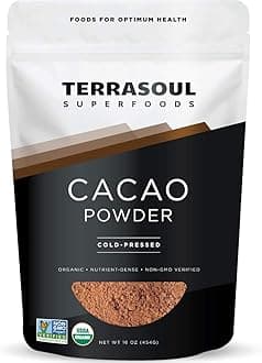 Terrasoul Superfoods Raw Organic Cacao Powder, 1 Lb - Raw | Keto | Vegan