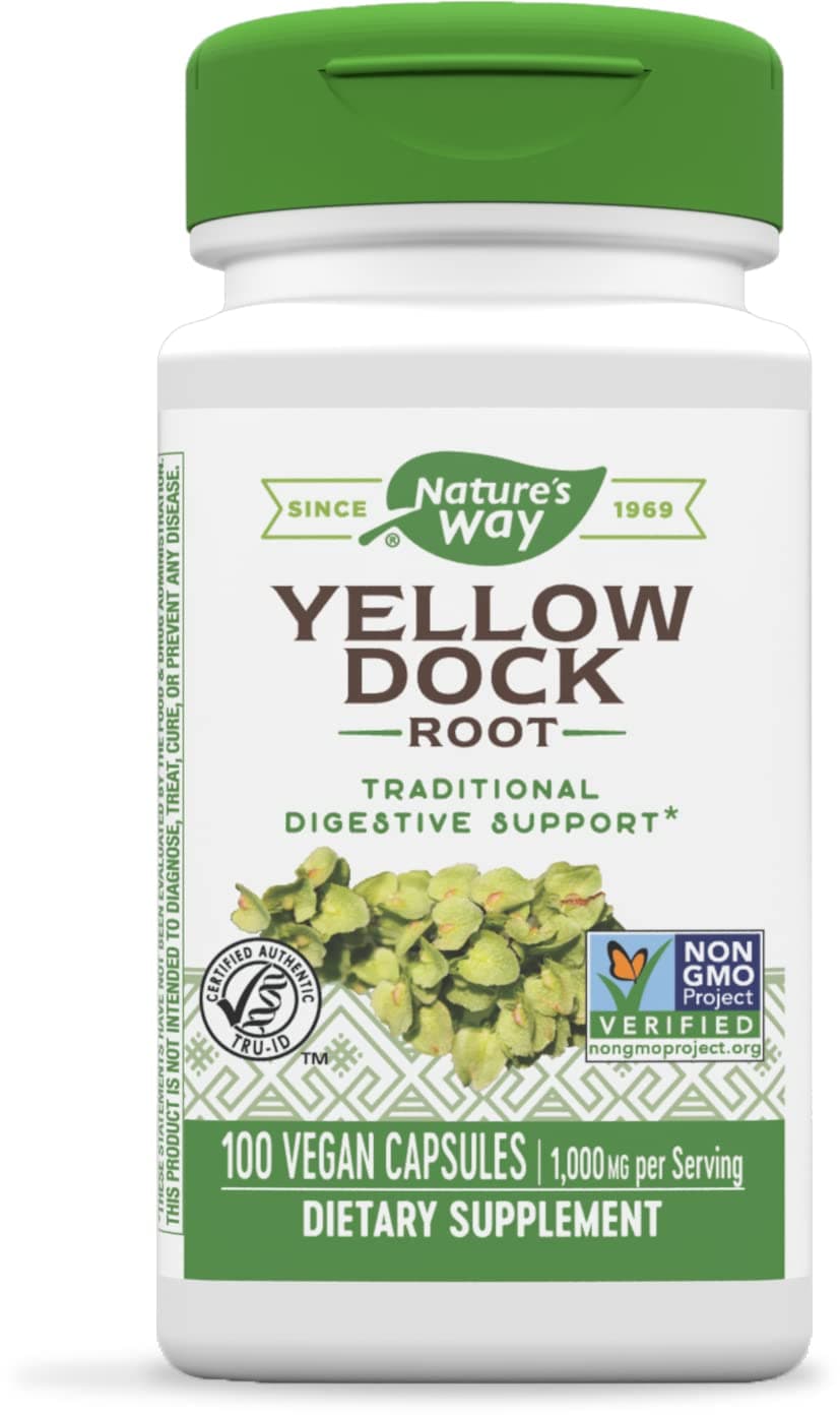 Nature's Way Yellow Dock Root, 100 Vegetarian Capsules