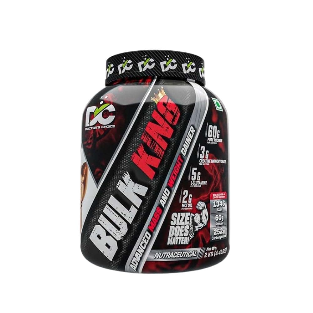 DC DOCTOR'S CHOICE Bulk King Advanced Mass & Weight Gainer | 3 Kg, Choco Brownie Fudge