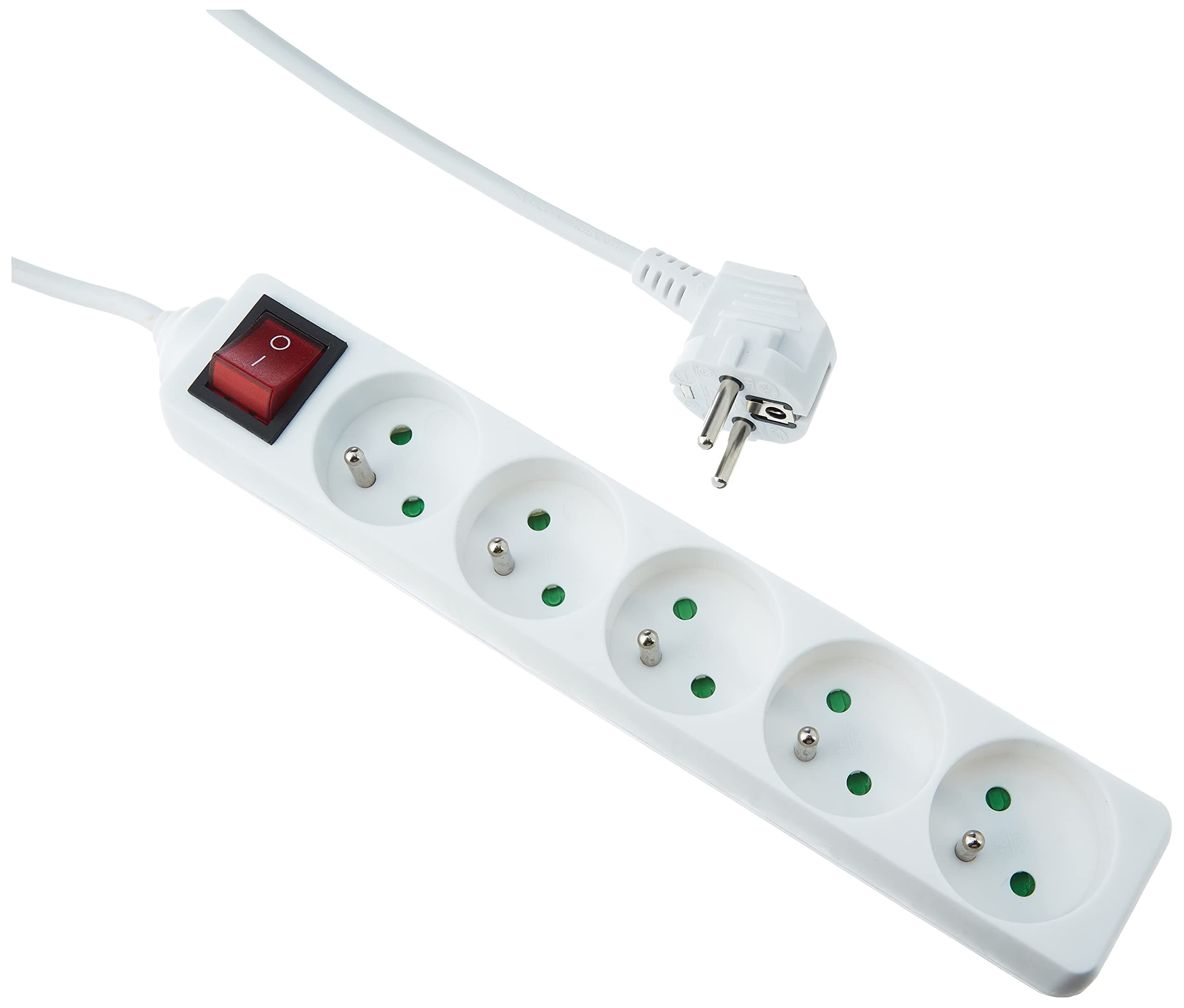 Expert Line5 Outlet Multi-Socket Power Strip with On/Off Switch