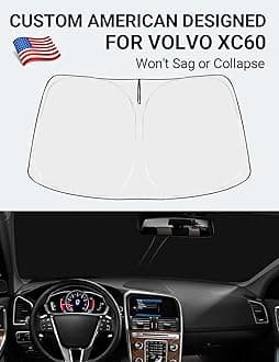 Proadsy Front Windshield Sun Shade Foldable Sunshade Protector Custom Fit 2010-2017 Volvo XC60 SUV Accessories 2022 Upgrade