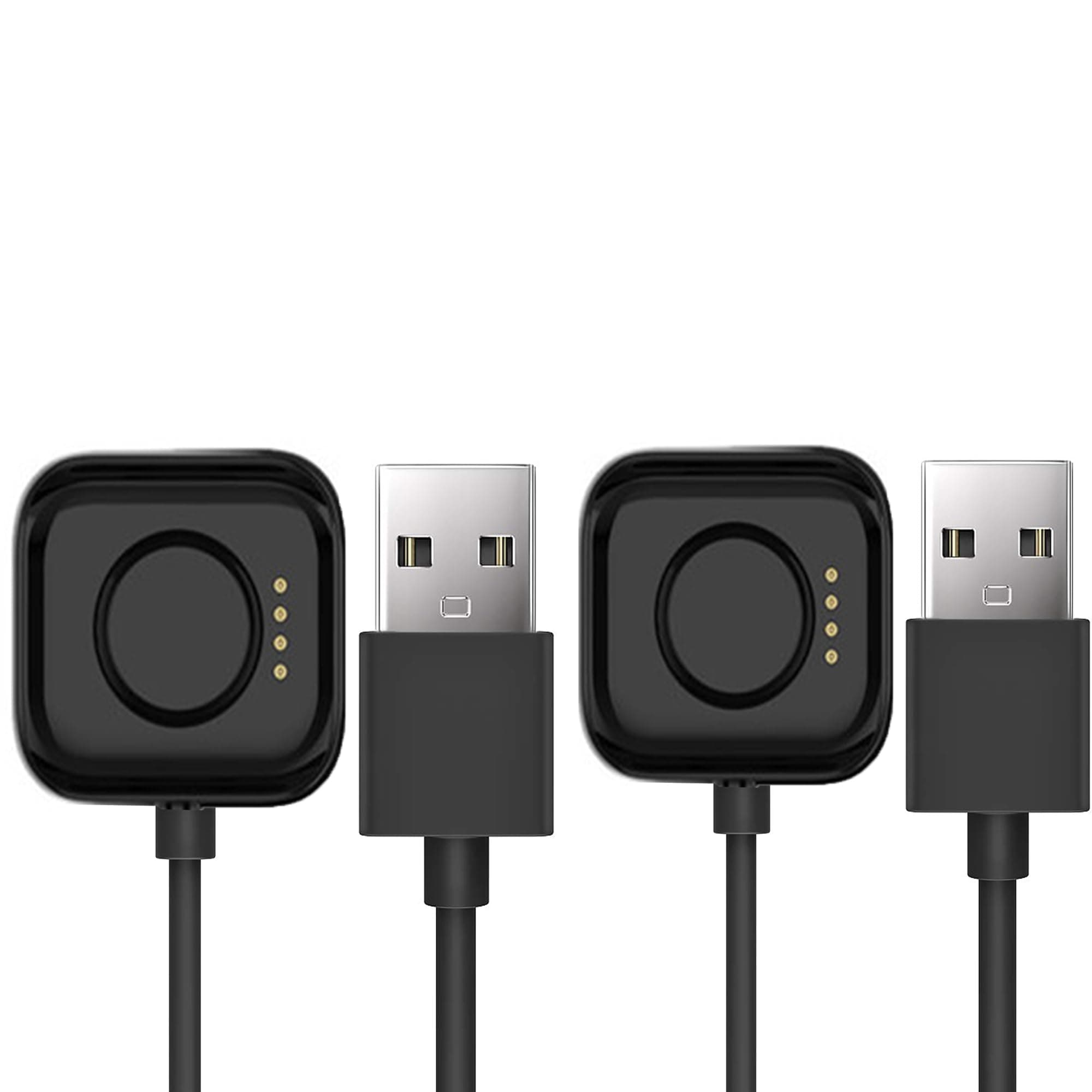 Compatible with OnePlus Watch 3 Charger, Lamshaw USB Charging Dock Cable Compatible with OnePlus Watch 3, 2, 2R Smartwatch (2 Pack-Black+Black)