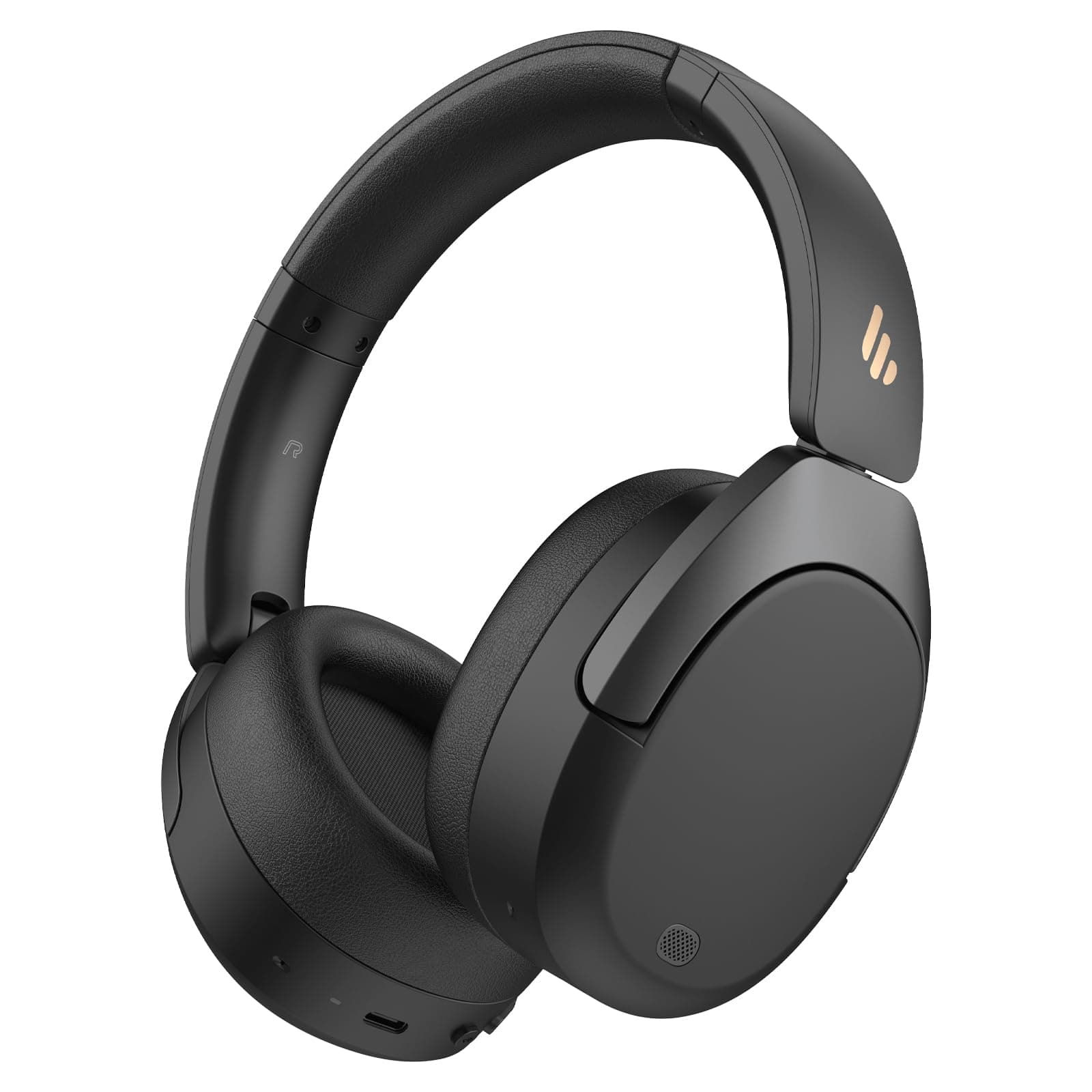W830NB Active Noise Cancelling Wireless Over-Ear Headphones, Foldable Lightweight Bluetooth Headset with Hi-Res Audio, Dual Device Connection, 94 Hours Playtime Fast Charging - Black