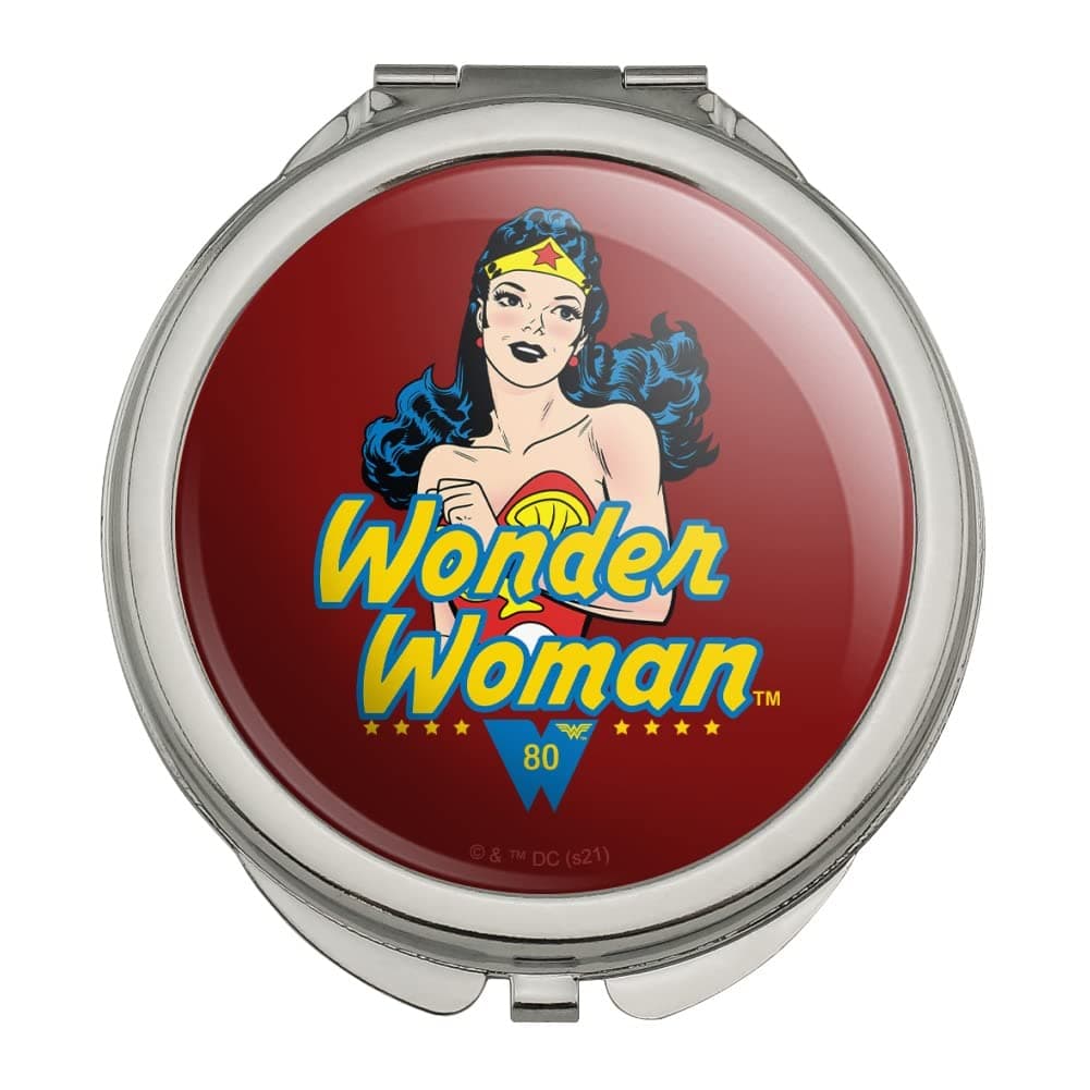 GRAPHICS & MORE Wonder Woman 80th Classic Comic Pose Compact Travel Purse Handbag Makeup Mirror