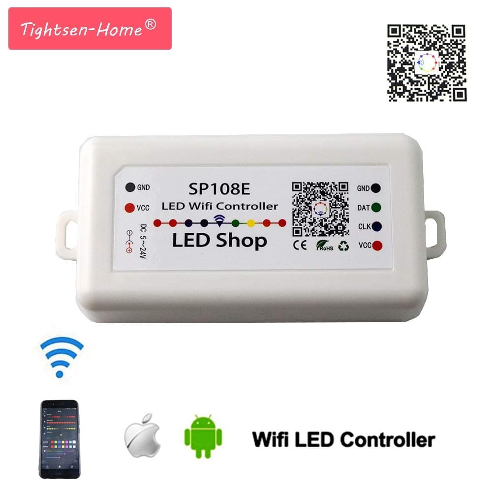 YalinGE Smart SP108E WiFi Controller led Pixel by Phone iOS Android APP for WS2811 WS2812B WS2813 SK9822 APA102 LED Strip Light DC5-24V