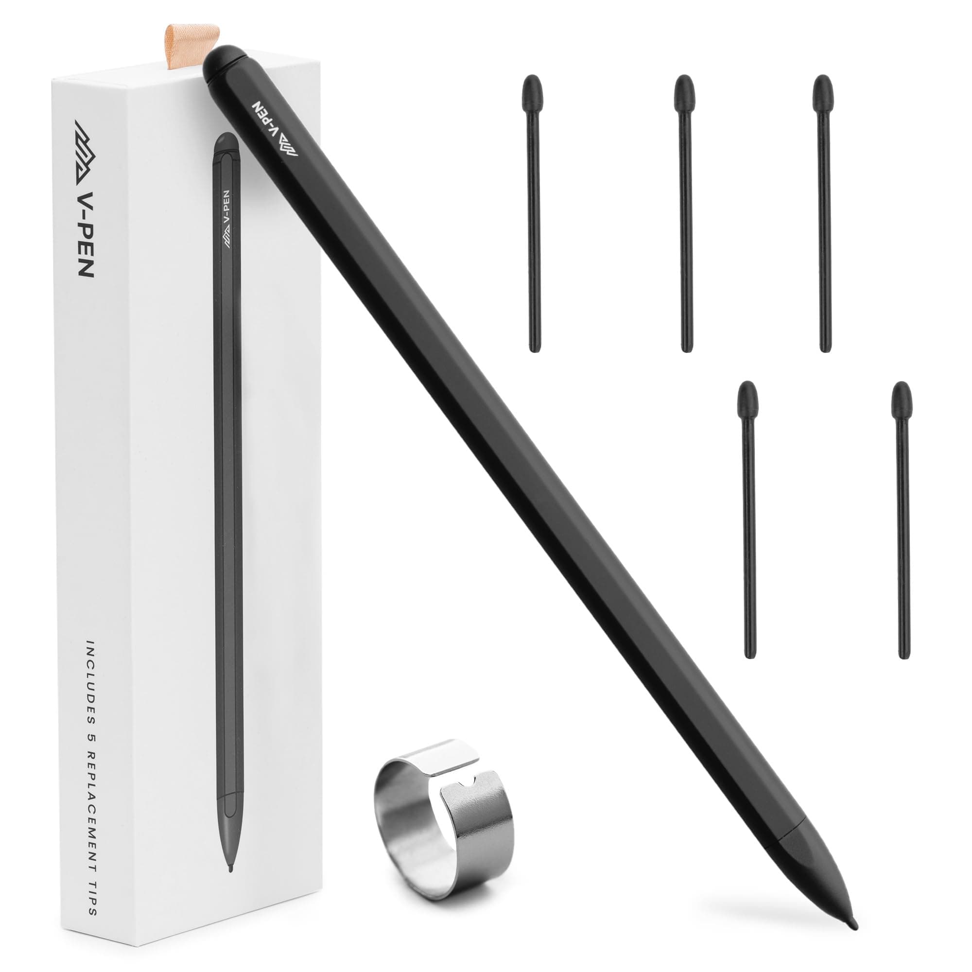 V-Pen EMR Stylus Remarkable 2 Pen Replacement with Digital Eraser + 5 Tips | 4096 Pressure Level Sensitivity & Palm Rejection | Digital Pen Marker Plus Compatible Kindle Scribe & Tablet Pen