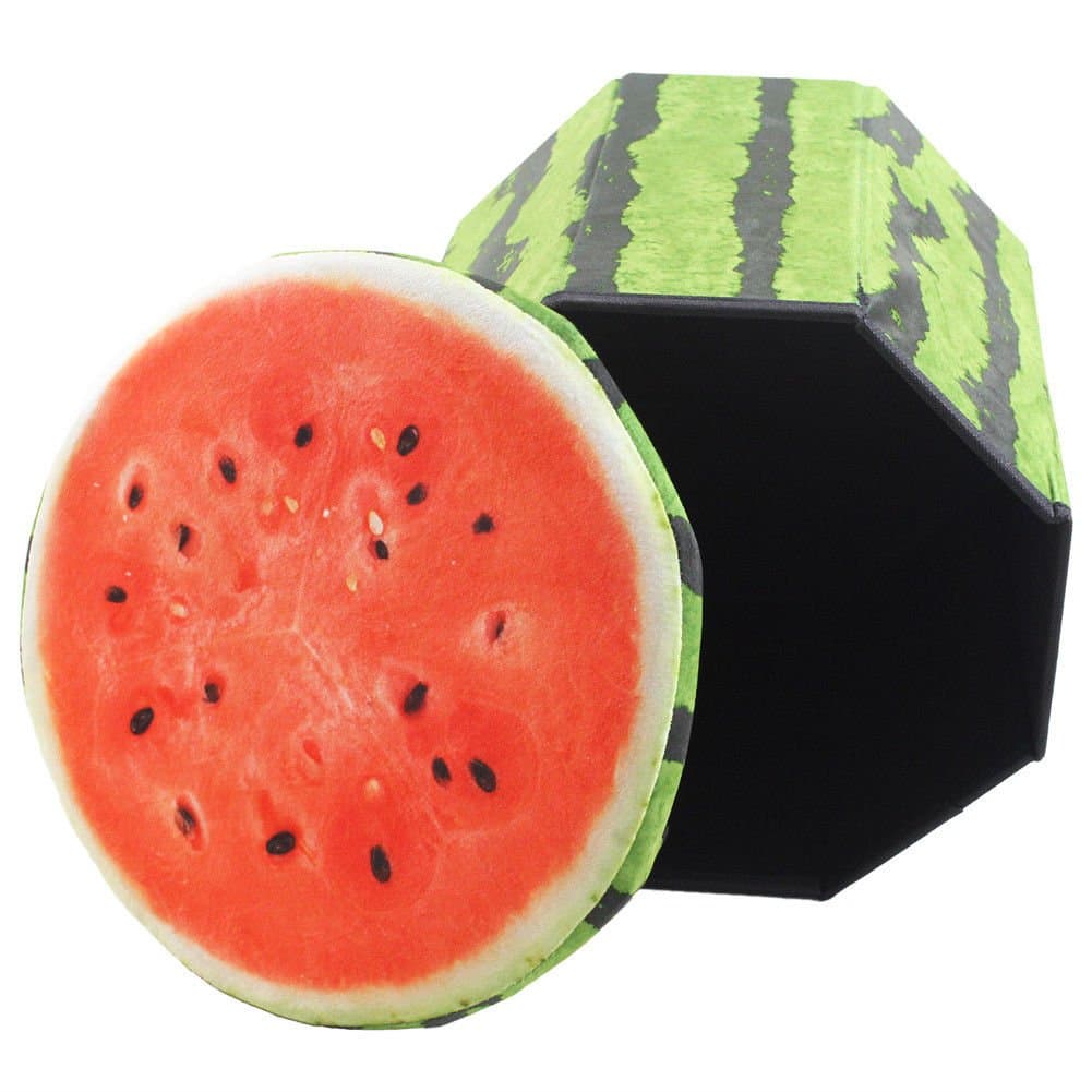 Watermelon 3d Seat Storage Cube Footstool Stool Lovely Fruit Ottoman Stool, Cute Cartoon Design ,looks Great And Welcomed By Children.