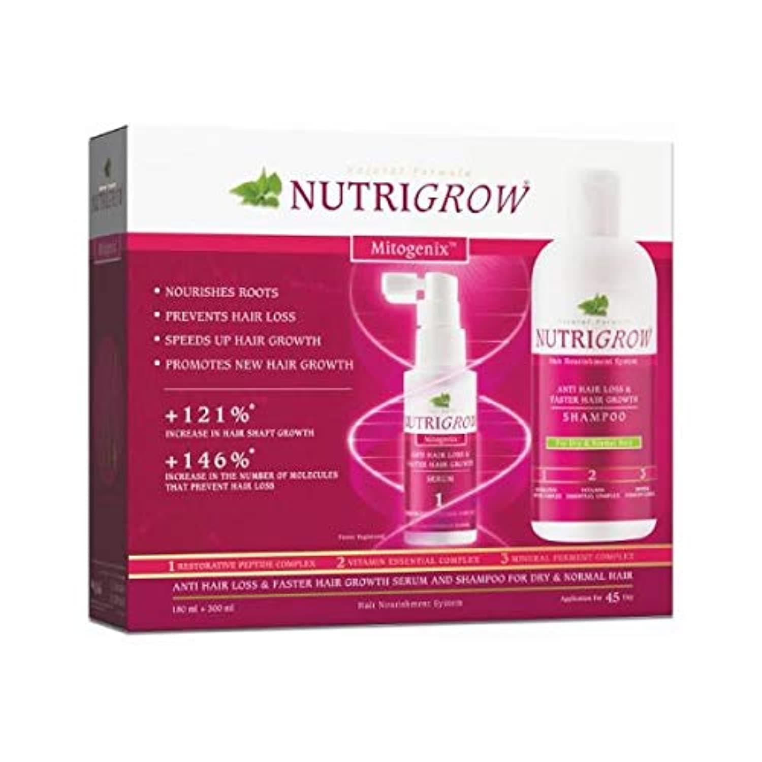 nutrigrow shampoo syrum dry hair