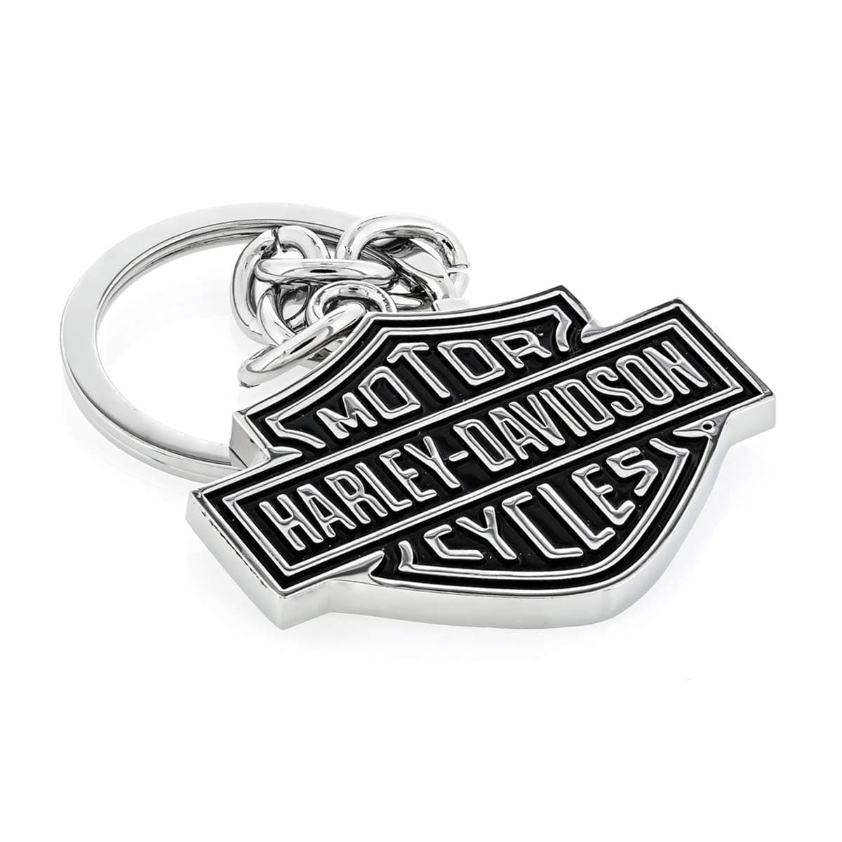 Harley-Davidson Bar & Shield Metal Key Chain - Black & Silver