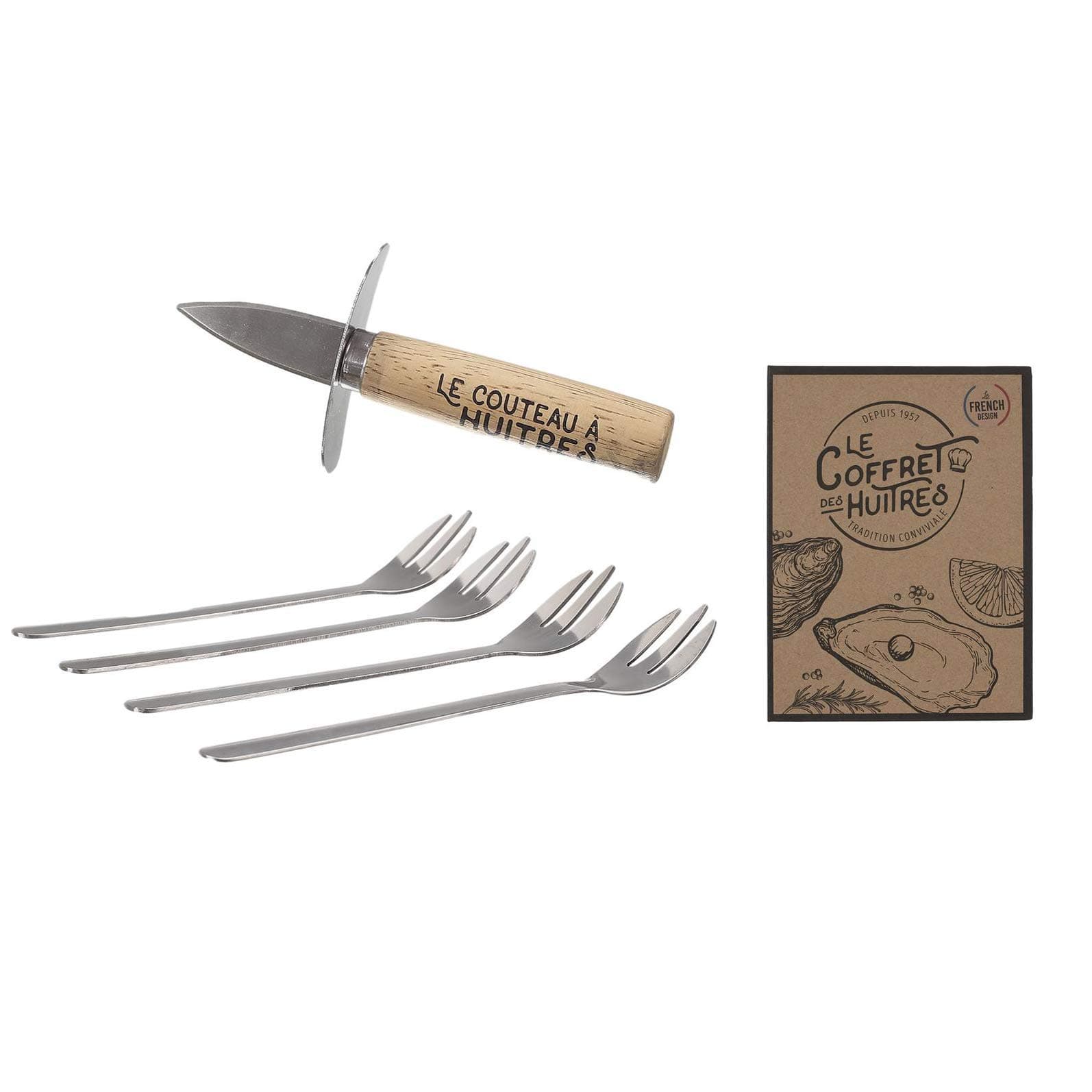 WEB2O Oysters Knife and Fork Set of 4
