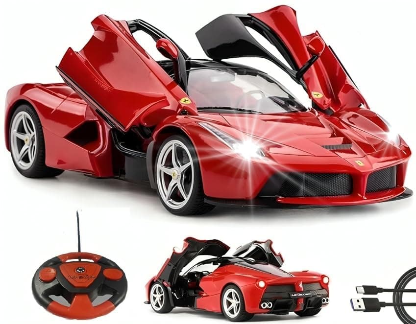 Sensor Remote Control Sports Car with Openable Doors High Performance RC Car with Led Lights for Kids Super Sports CAR for Kids High Speed RC Car Toy Big Size 3-10 Years Old boy and Girls