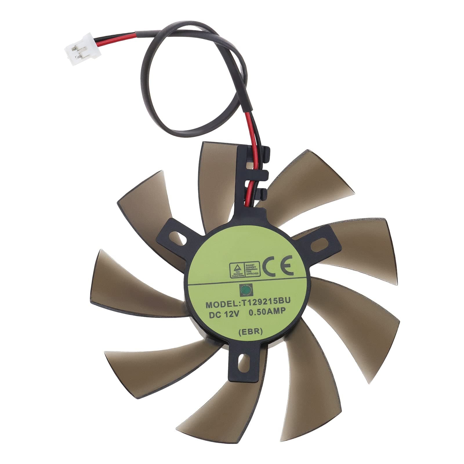 Create Idea 2-Pin Header Bearing Video Card Cooling Fan, 8.5cm x 42.5mm, Compatible with Zotac GTX 1050 1050ti Mini, Desktop, Metal & Plastic, 12V, 0.5A, Quiet, Long Life