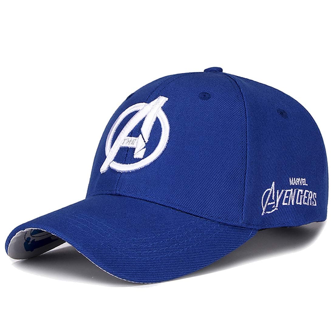 Marvel Unisex Baseball Cap with Raised Embroidered Logo Printing on Hat Royal Blue OneSize