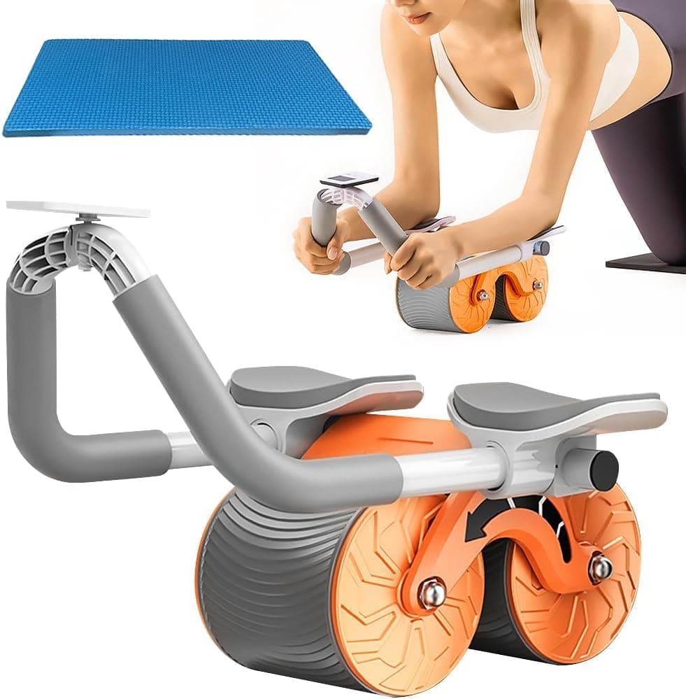 Luteti Automatic Rebound Abdominal Wheel, Multi, Abdominal Trainer, Abdominal Roller, Abdominal Exerciser, Wheel Style