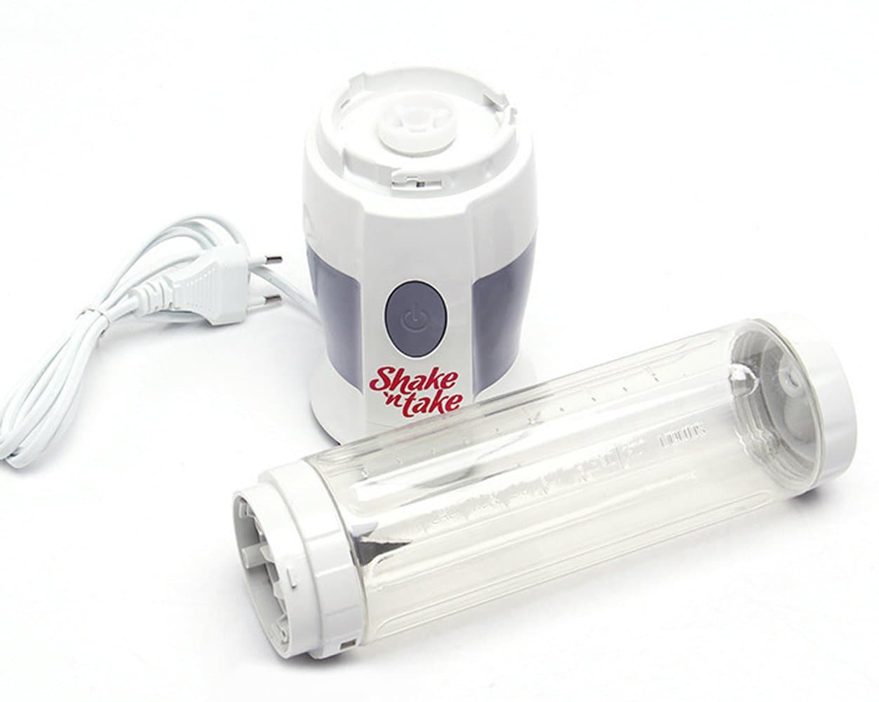 Potable Shake n take Personal Sports Smoothie Protein Shake 200W Blender with 2 X BPA Free 400ml Bottle (White)