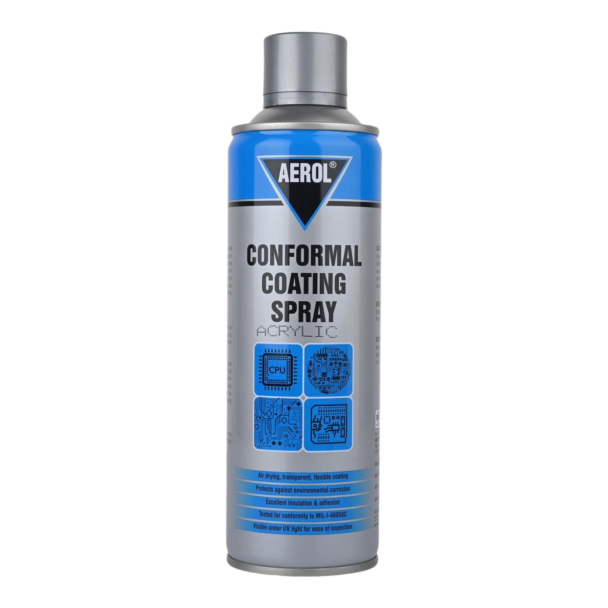 Aerol Silicone Conformal Coating Spray, for Printed Circuit Boards (PCB) | Quick Drying,Transparent Coating | Protects Electronics from Rust Corrosion -Grade 9155(389ml/300gm)