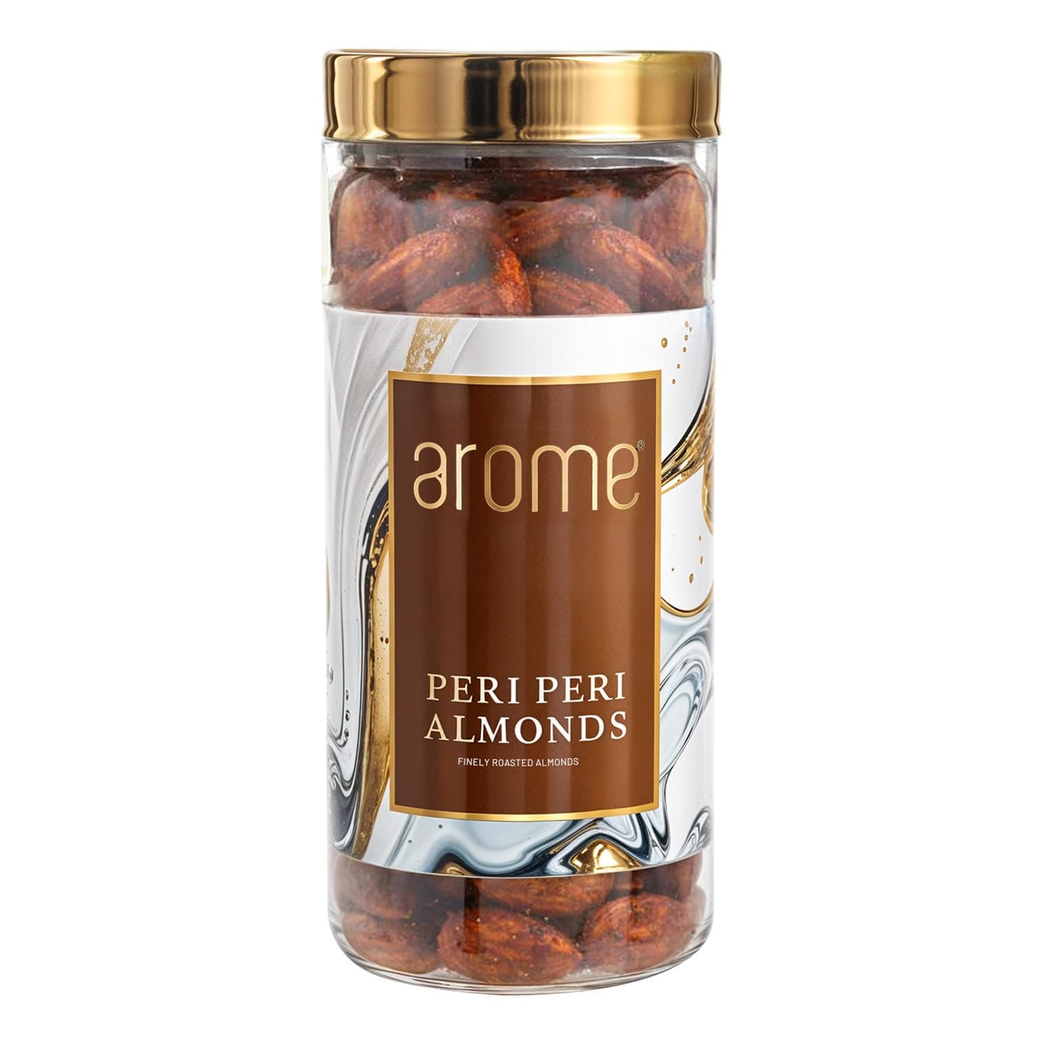 arome Premium Peri Peri Almonds 450 grams with Unique Peri Peri Masala Flavor Nuts & Dry fruits for Healthy Snacks
