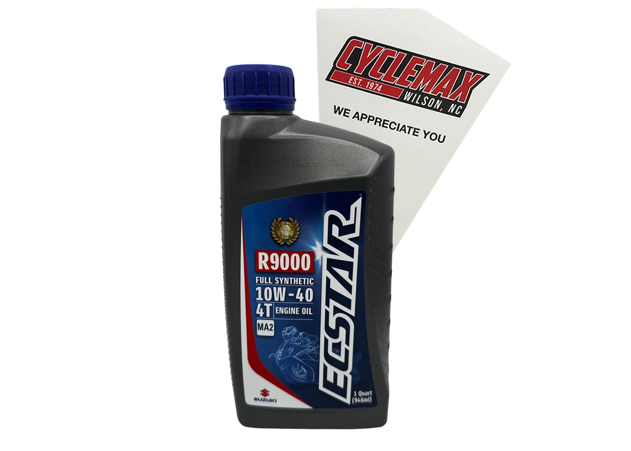 One Pack Compatible with Suzuki Ecstar R9000 Full Synthetic Engine Oil 10w40 990A0-01E40-01Q Contains One Quart and a Funnel