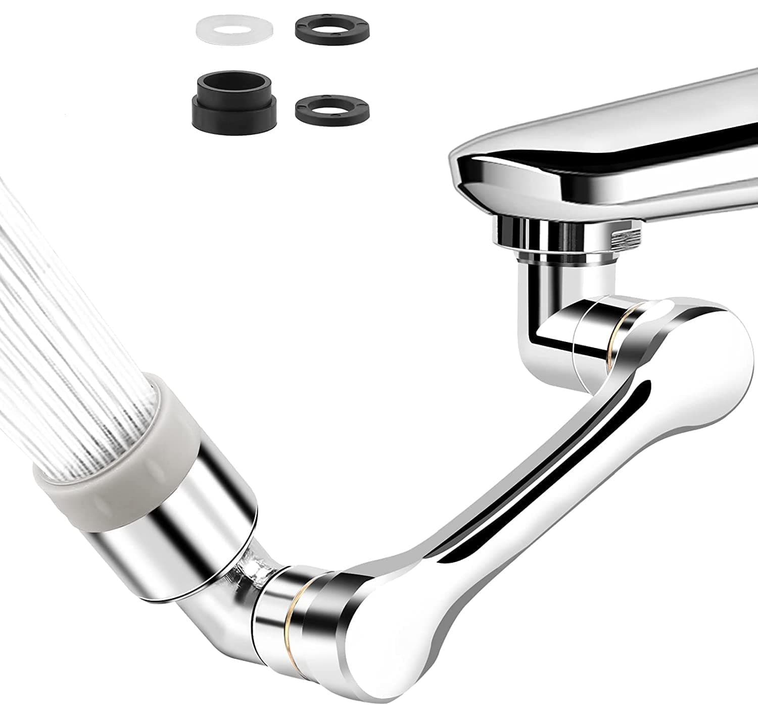 1080° Swivel Faucet Aerator Rotatable Multi-Functional Extension, Extender for Taps, Kitchen Sink With 2 Modes Splash Extension Filter