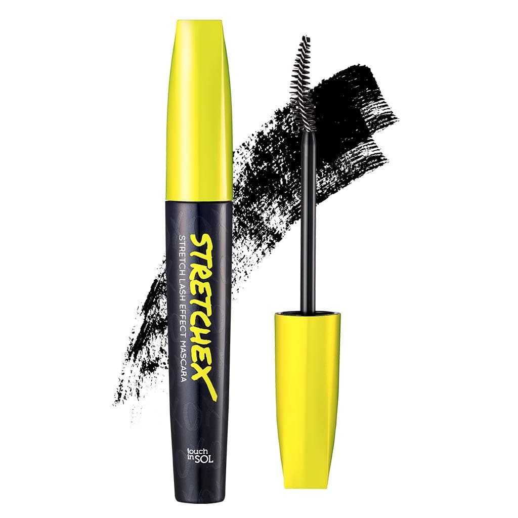 Touch In Sol, Korea. Natural-Look Lengthening Mascara. Get False Lashes Effect in One Stroke. Water Resistant & Smudge Proof. -Stretchex Stretch