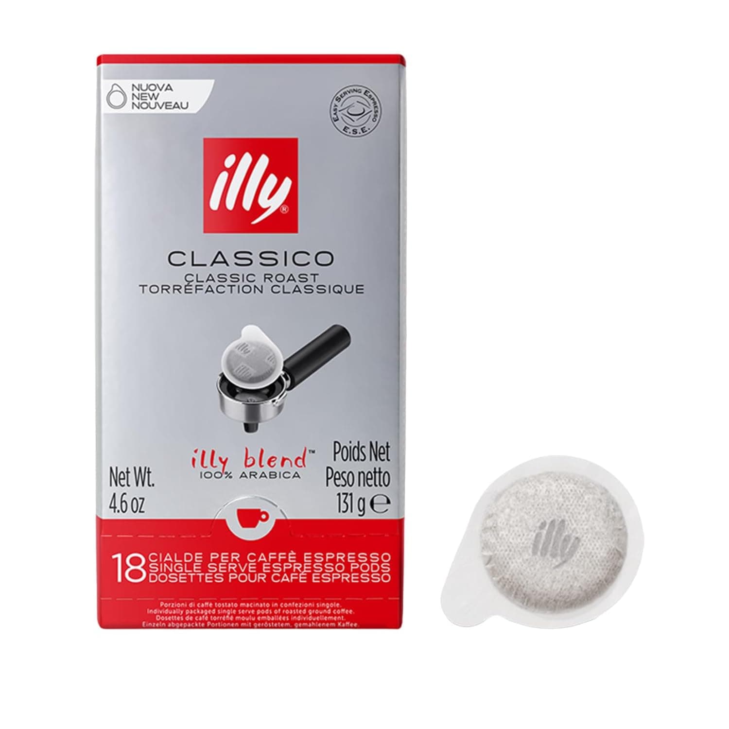 Illy Monodose Caffe Espresso (Medium Roast, Red Band), 18 Servings
