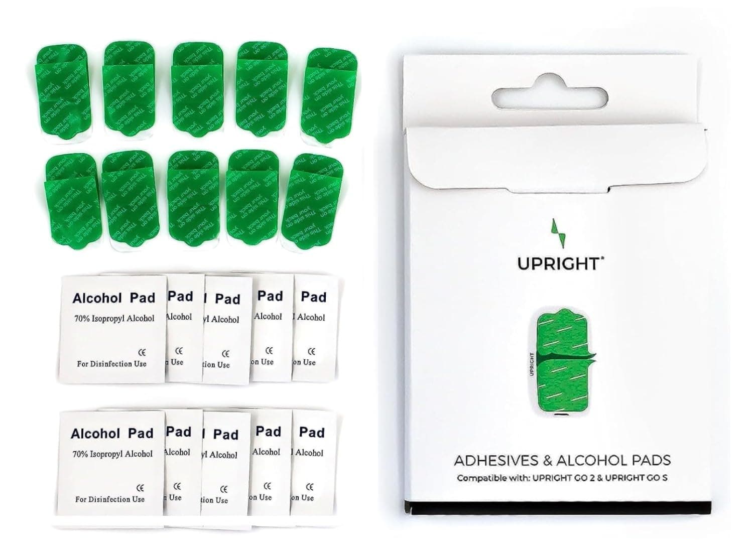 Upright GO Adhesive Replacement Pack for GO 2 & GO S (Pack of 10)