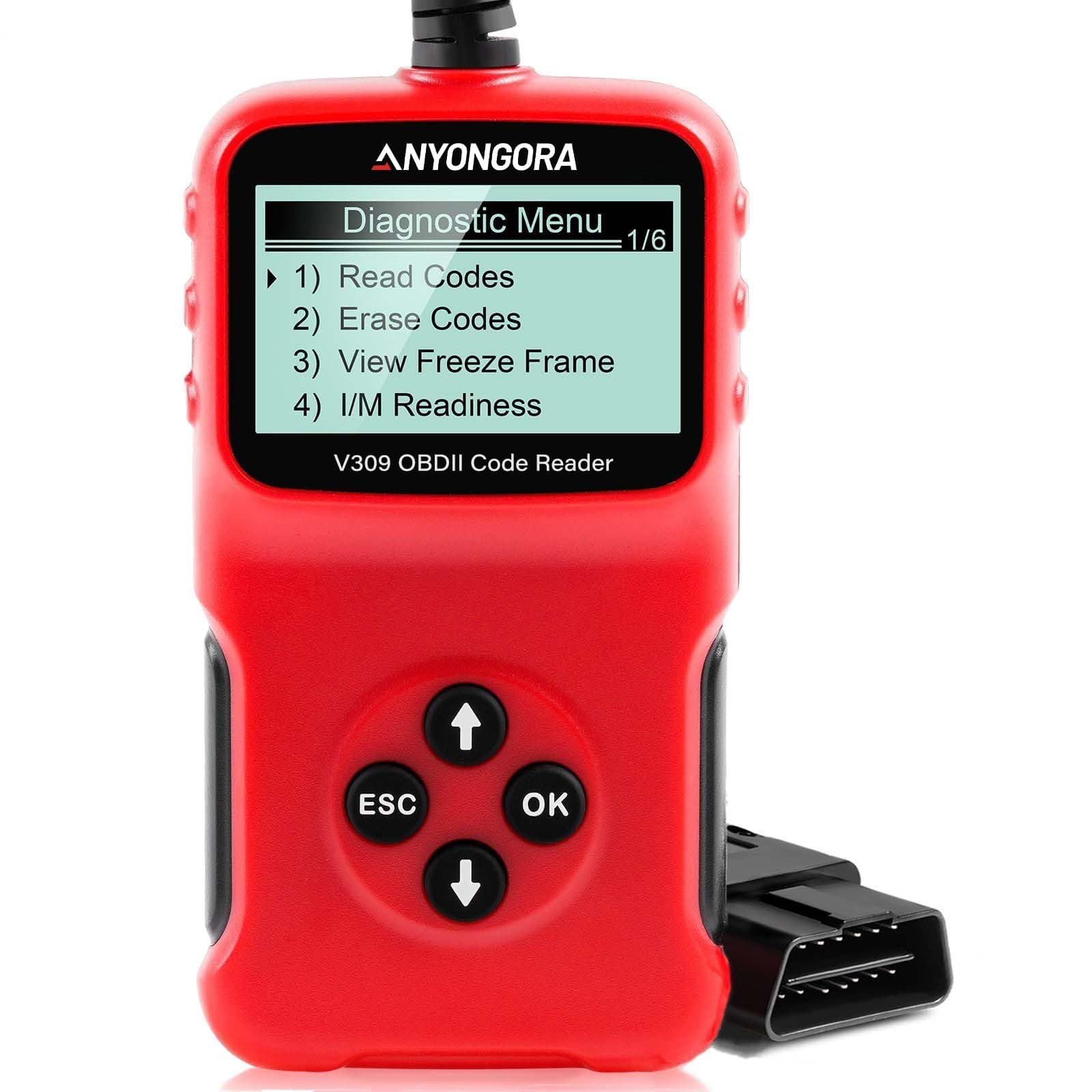 OBD2 Scanner Diagnostic Tool - Professional Car Code Reader, Check Engine Code Reader with Real-Time Data, Freeze Frame, I/M Readiness for All OBDII Protocol Cars Since 1996