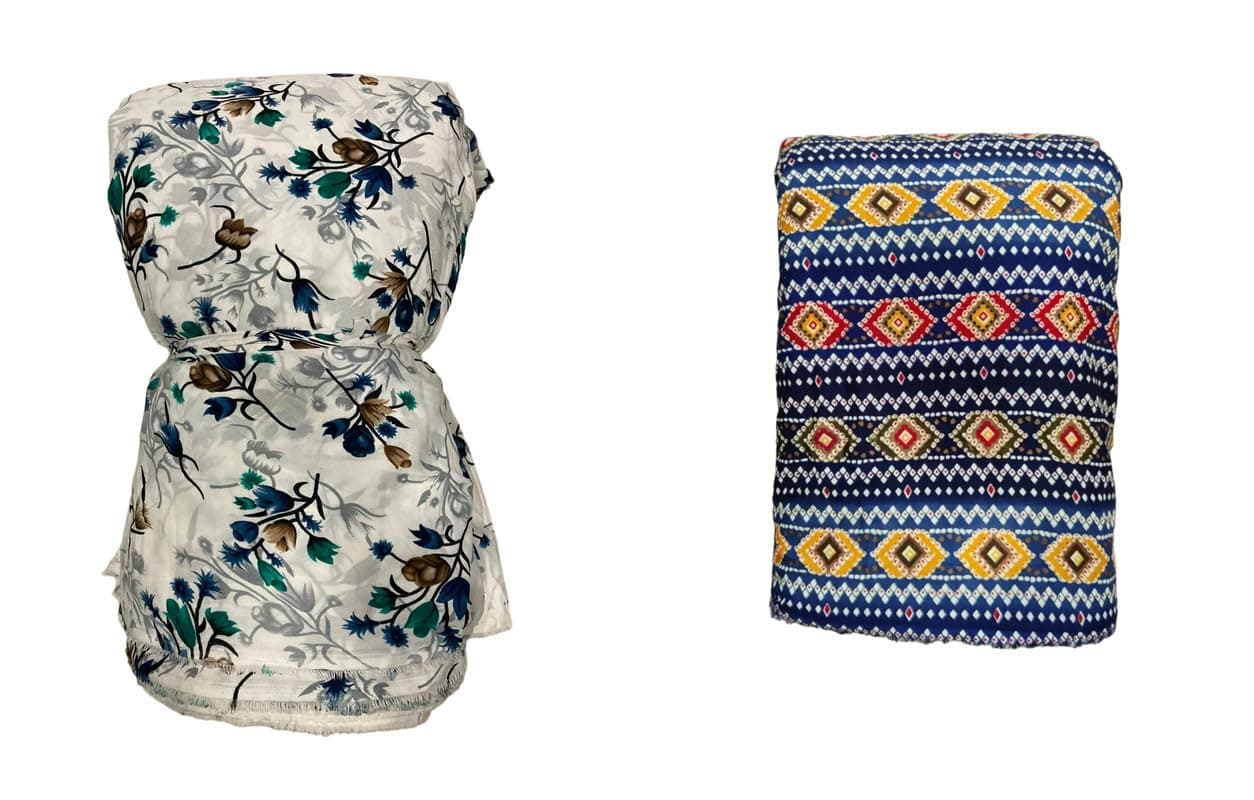 GenericLILABA Crepe Printed Multi-purpose Fabric (F-Lilaba-784)