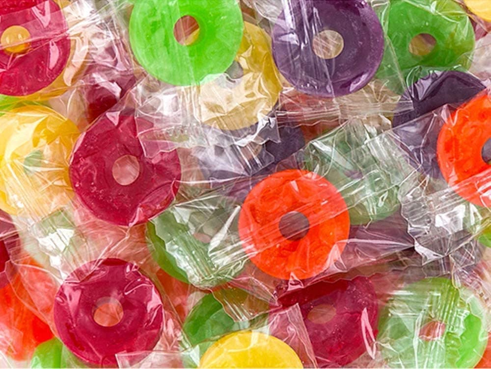 Hard Sugar Candy, 5 Flavor Fruit Assortment, Individually Wrapped, Bulk, 2.0 Pounds, Cherry, Raspberry, Watermelon, Orange & Pineapple (5 Flavor Mix, 1 Pack)