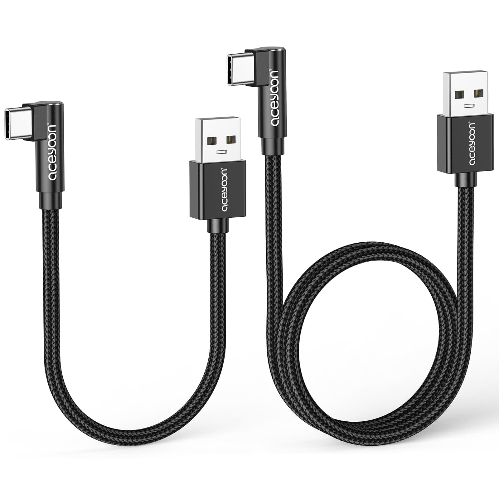 aceyoon USB C Charger Cable 90 Degree (20cm+50cm)