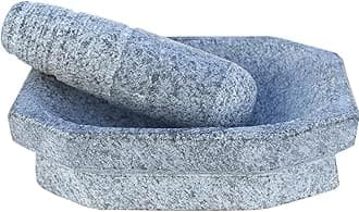 Kalvam Stone | Mortar and Pestle Set | Masher | Khalbatta | Kharal | Musal for Kitchen Home | Herbs and Spices Mixture | (7.5 Inch) Grey-Big Size