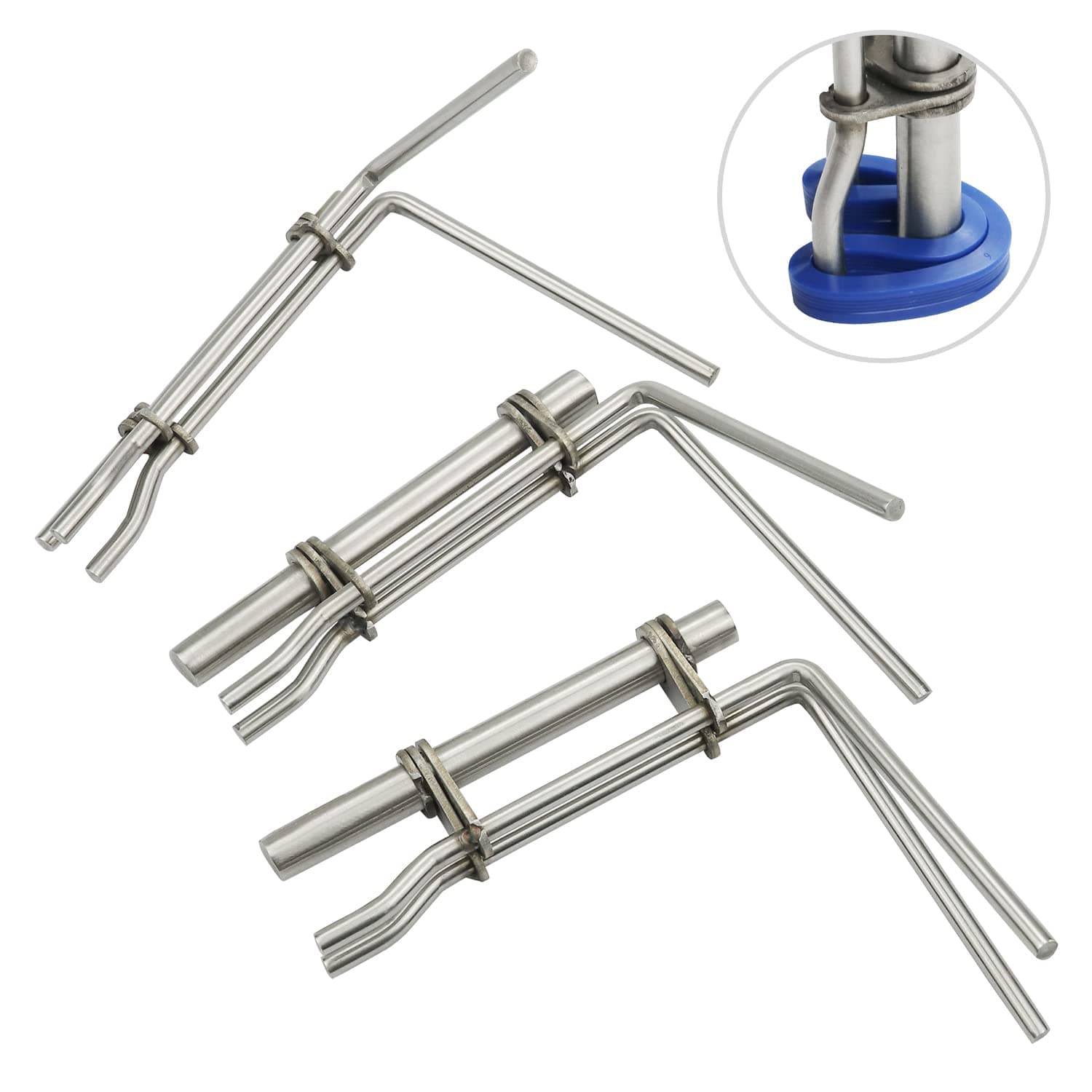 Hydraulic Cylinder Piston Rod Seal Installation Tool, for U-Cup Seal Installer - 3 PCS （S/M/L）